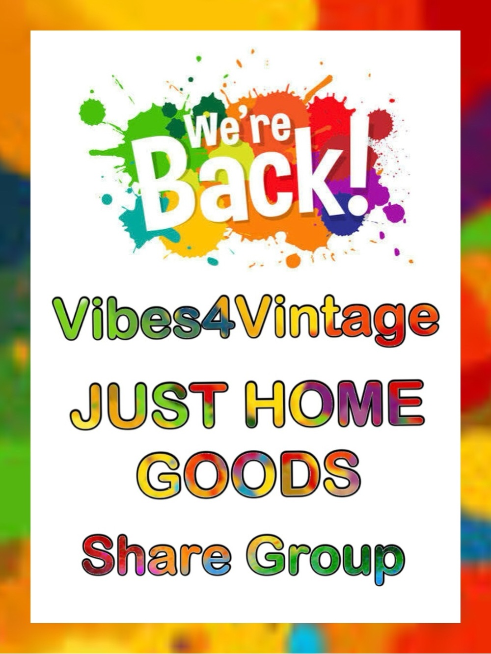 09/04 - Friday - Vibes4Vintage - JUST HOME GOODS Share Group
